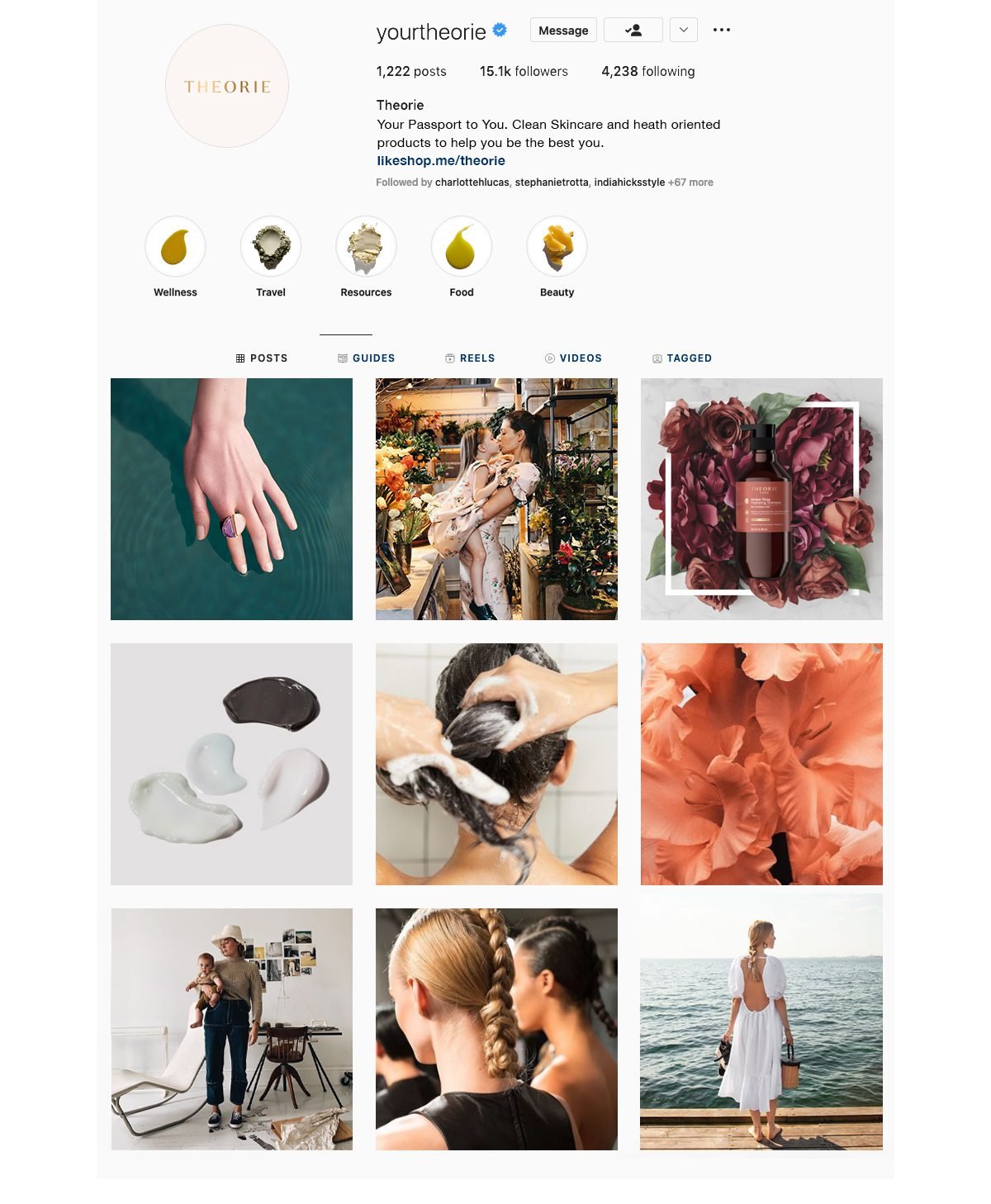 The top content, advertising, SEO, and growth Marketing Agency in Atlanta, GA, THE BHB CO client Theorie Instagram Feed